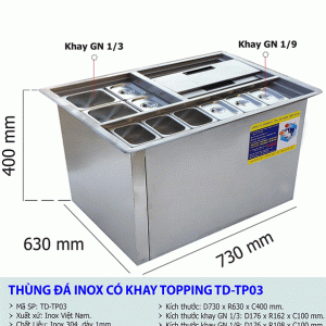 Thùng đá Inox âm bàn tại Đà Nẵng có gì đặc biệt