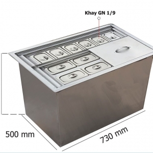 Địa chỉ cung cấp thùng đá inox có khay topping uy tín, chất lượng tại Đà Nẵng