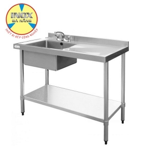 CHẬU RỬA 1 Ô CÓ BÀN CÓ KỆ DƯỚI