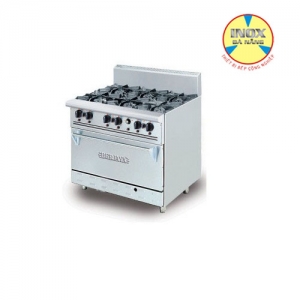 Bếp Âu 6 họng có lò nướng dùng gas