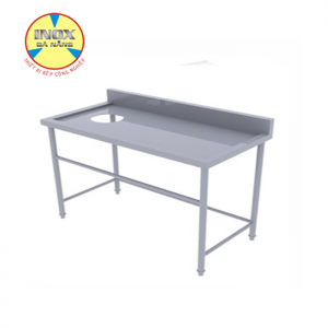 Bàn Inox có lỗ xả rác