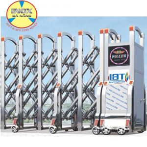 CỔNG XẾP INOX TỰ ĐỘNG TBI-010